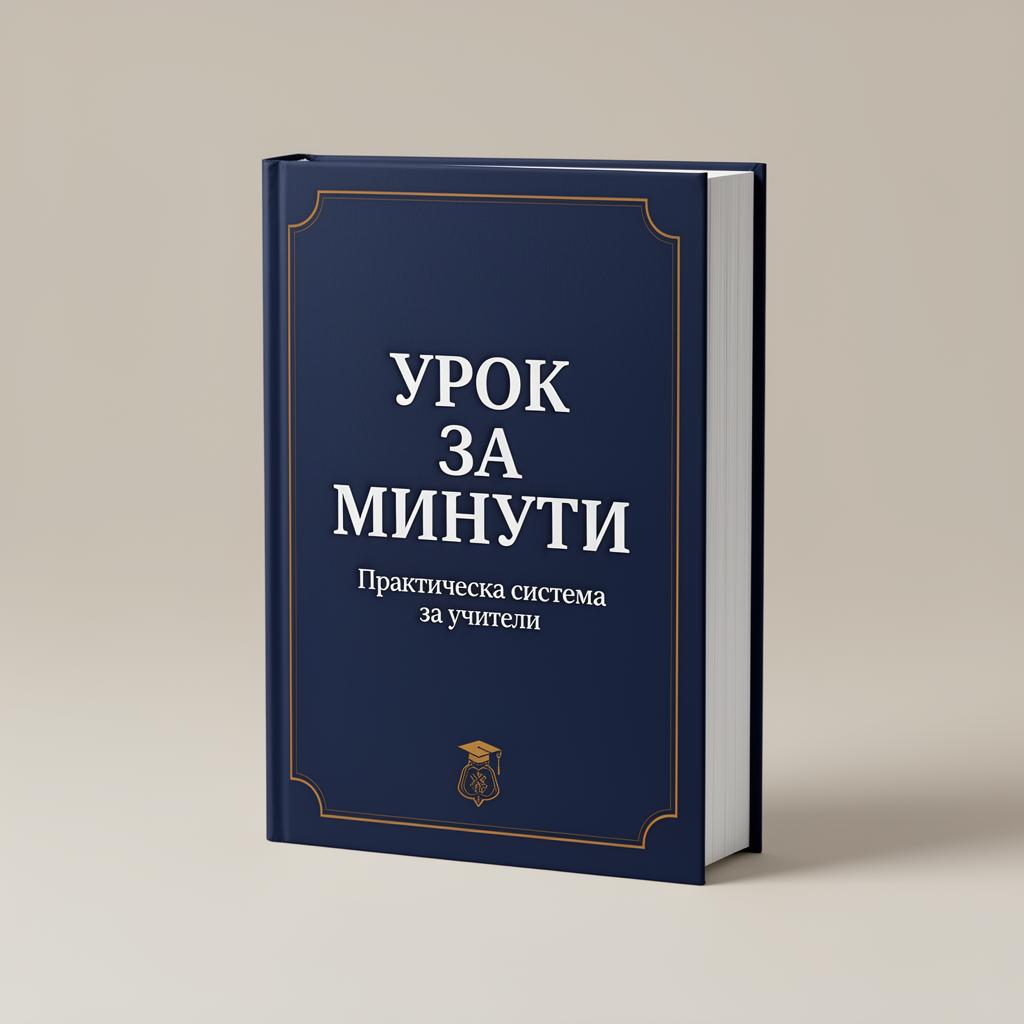 Корица на книгата „Урок за минути“ — практическа система за учители